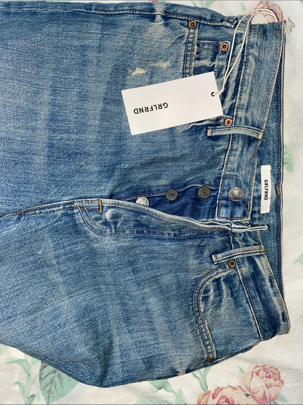 GRLFRND Classic Light Wash Straight Jeans - Picture 2 of 8
